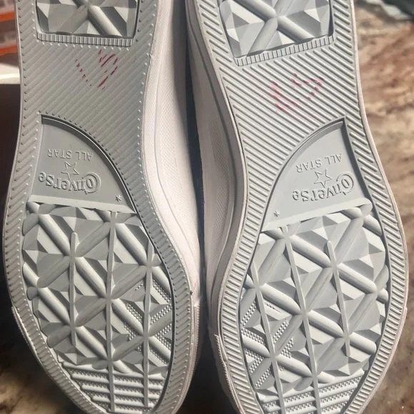 Converse Glittery High-Tops purple with White Shoes tenis sneaker - Picture 3 of 9